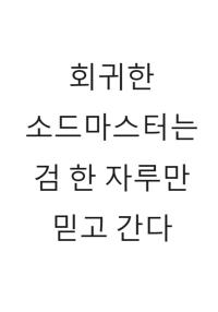 회귀한 소드마스터는 검 한 자루만 믿고 간다